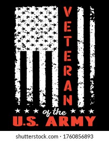 veteran of the us army-vector t shirt design