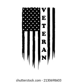 Veteran US Flag vector illustration, American flag illustration Design Concept for background, t shirt, mug etc