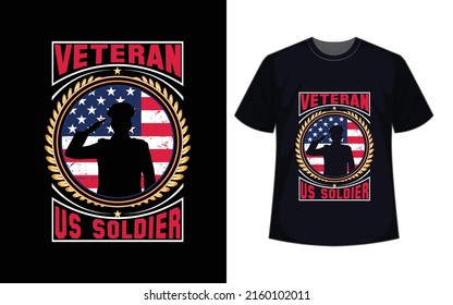 VETERAN US SOLDIER T-SHIRT DESIGN