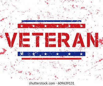 Veteran. USA. America. Grunge background