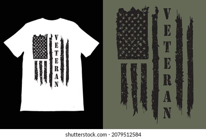 Veteran USA Flag T-Shirt Vector, Patriotic American Tee, Army Style Shirt, Unabhängigkeitstag, 4. Juli Tee, Veteran Day Geschenk.