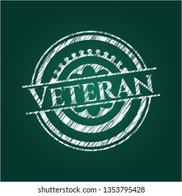 Veteran written with chalkboard texture