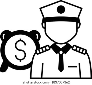 Veterans and active military struggle with mortgages Concept, Money for people who served in forces. Consolidation credit, Business Loans Vector Glyph Icon design, Credit Loan and Financing Sign