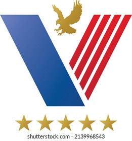 veteran's association sign vector on white background.