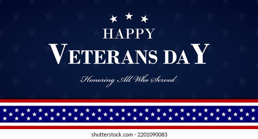 Veterans day with American flag, modern design