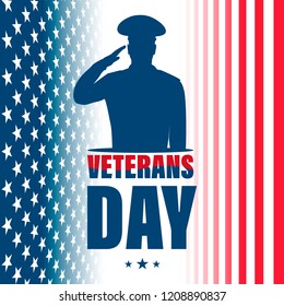 Veterans Day. American traditional patriotic holiday. Vector illustration.
