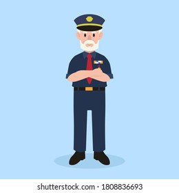 Veterans Day army mascot design illustration