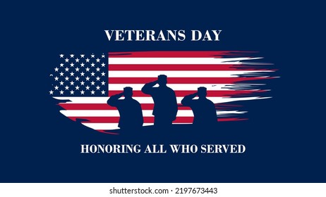 veterans day background with army silhouette