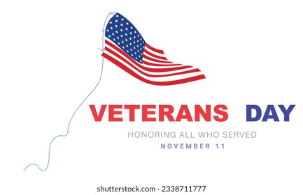 Veterans day. background, banner, card, poster, template. Vector illustration.