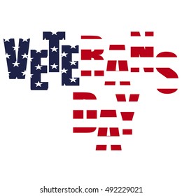 Veterans day background decorated in the style of Flag of the United States