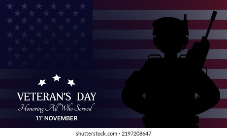 veteran's day background design for banner, poster, invitation or social media