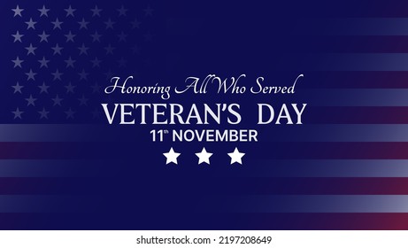 veteran's day background design for banner, poster, invitation or social media