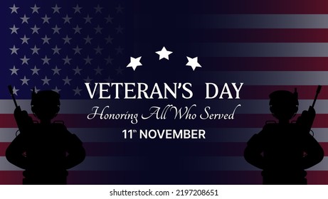 veteran's day background design for banner, poster, invitation or social media