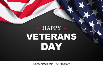 Veterans Day Background Design. Veterans Day. Banner, Poster, Greeting Card. Vector Illustration.