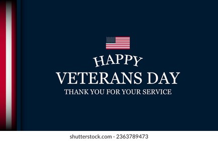Diseño de fondo del Día de los Veteranos. Cartel, afiche, tarjeta de felicitación. Ilustración vectorial.