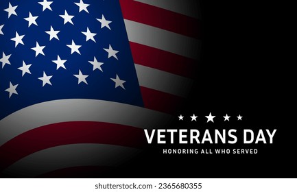 Veterans Day Background Design. Banner, Poster, Greeting Card. Vector Illustration.