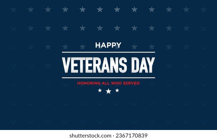 Veterans Day Background Design. Banner, Poster, Greeting Card. Vector Illustration. 
