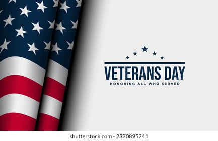Veterans Day Background Design. Banner, Poster, Greeting Card. Vector Illustration.