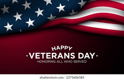 Veterans Day Background Design. Banner, Poster, Greeting Card. Vector Illustration.