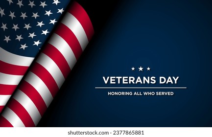Veterans Day Background Design. Banner, Poster, Greeting Card. Vector Illustration.