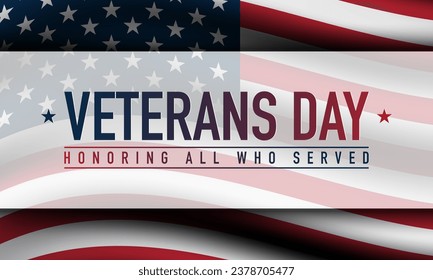 Veterans Day Background Design. Banner, Poster, Greeting Card. Vector Illustration.
