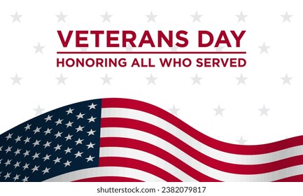 Veterans Day Background Design. Banner, Poster, Greeting Card. Vector Illustration.