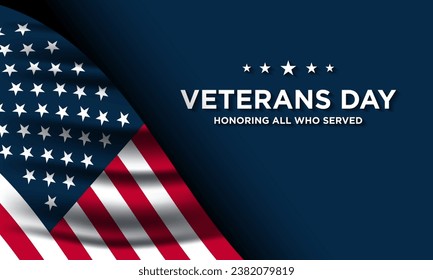 Veterans Day Background Design. Banner, Poster, Greeting Card. Vector Illustration.