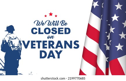 Veterans day Background Design. Greeting Card, Banner, Poster. Vector Illustration.