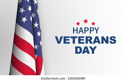 Veterans day Background Design. Greeting Card, Banner, Poster. Vector Illustration.