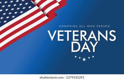 Veterans day Background Design. Greeting Card, Banner, Poster. Vector Illustration.