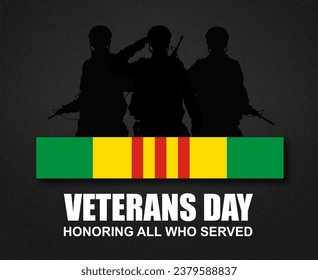 Veterans Day background. Honoring All Who Served. EPS10 vector