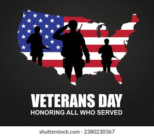 Veterans Day background. Honoring All Who Served. EPS10 vector