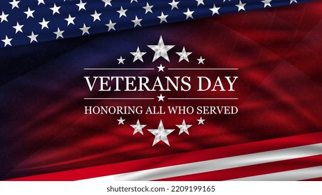 Veterans day background. National holiday of the USA. Vector illustration