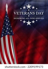 Veterans day background. National holiday of the USA. Vector illustration