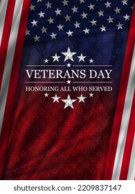 Veterans day background. National holiday of the USA. Vector illustration