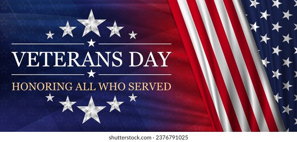 Veterans day background. National holiday of the USA. Vector illustration.