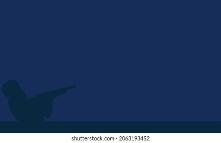 Veterans Day Background with Silhouette of a veteran soldier, and Copy Space Area. Suitable to be placed on content with that theme. 