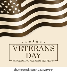 Veterans Day background. Template for Veterans Day design. Vector illustration.