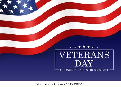 Veterans Day background. Template for Veterans Day design. Vector illustration.