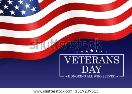 Veterans Day background. Template for Veterans Day design. Vector illustration.
