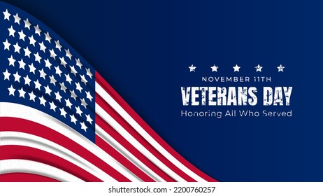 veterans day background with USA flag