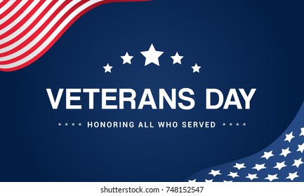 Veterans Day background Vector illustration, Honoring all who served.