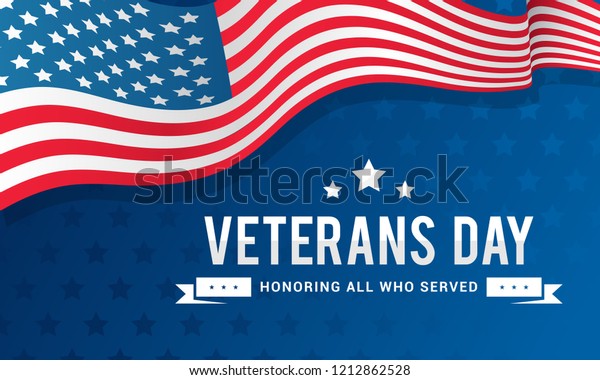 Veterans Day Background Vector Illustration Honoring Stock Vector ...