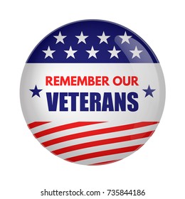 Veterans Day Badge Stock Vector (Royalty Free) 735844186 | Shutterstock