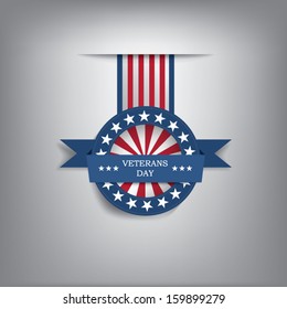 Veterans day badge eps10 vector illustration for posters, flyers, decoration etc.