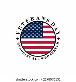 Veterans Day Badge Vector Design
