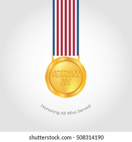 Veterans day badge vector illustration.suitable for greeting card for posters, flyers etc.