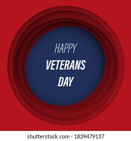 Veterans day banner. Honoring all who served. November 11. National USA flag color 