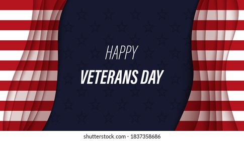 veterans day banner. Thank you veterans day illustration