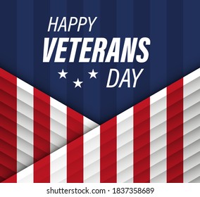 veterans day banner. Thank you veterans day illustration